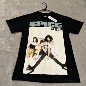 Urban Outfitters Spice Girls Shirt Adult Small Black Short Sleeve Music Shirt